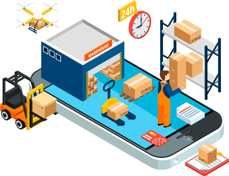 Equipo de trabajo realizando trabajo de carga y descarga